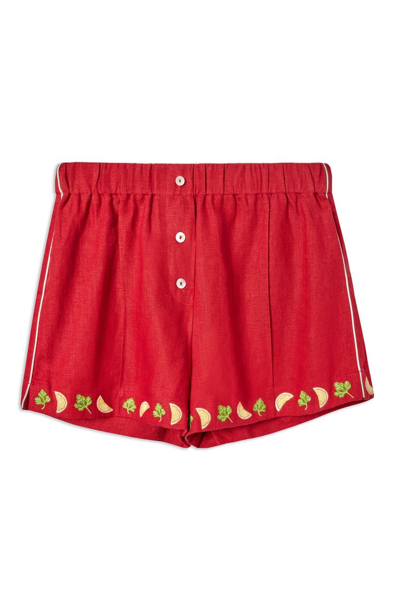 Tombolo 'Just a Pinch' Mini Shorts, Main, color, Red