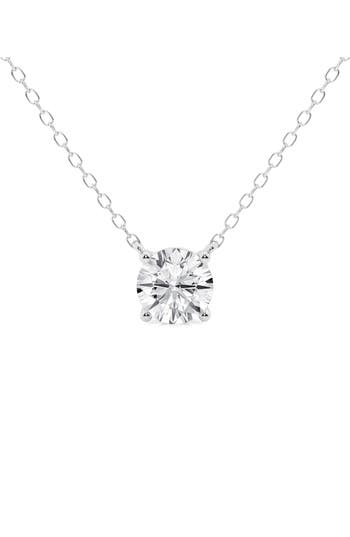Badgley Mischka Collection Diamond Pendant Necklace In White