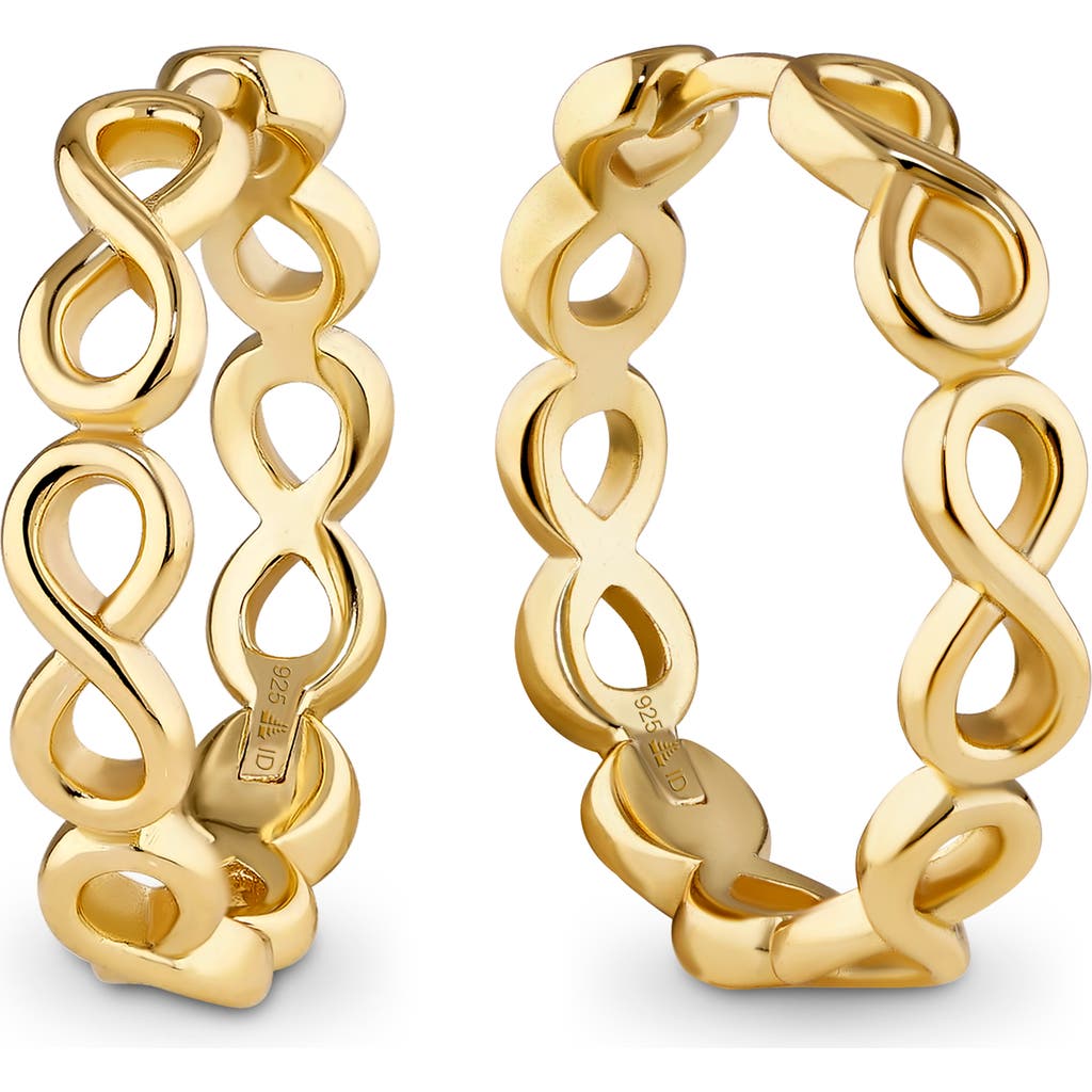Devata Infinity Hoop Earrings In Gold