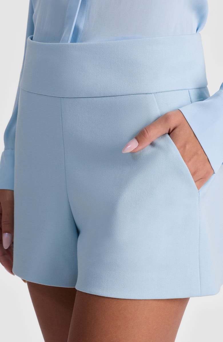 Alice + Olivia Donald High Waist Shorts, Alternate, color, Carolina Blue
