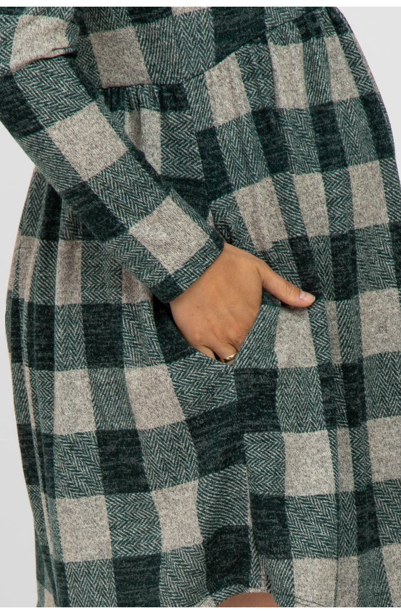 PinkBlush Plaid Knit Dress, Alternate, color, Green