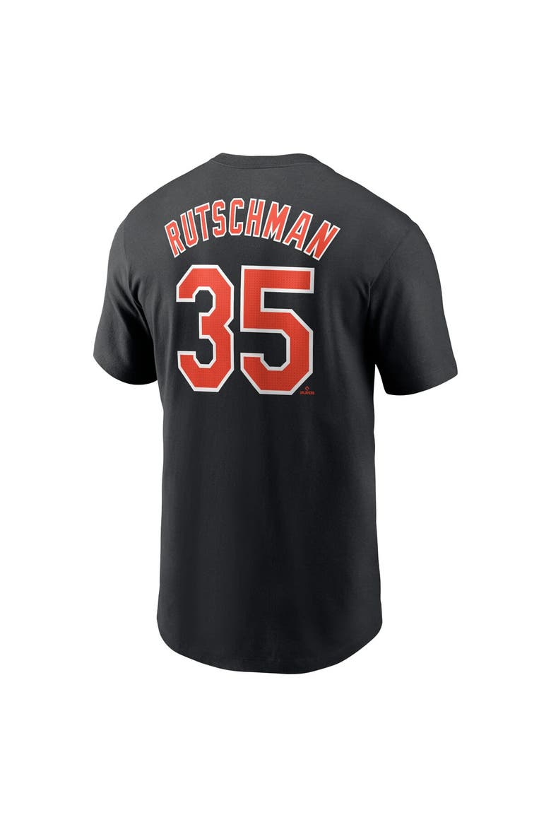 Men's Nike Adley Rutschman Black Baltimore Orioles Fuse Name & Number T-Shirt, Alternate, color, Black