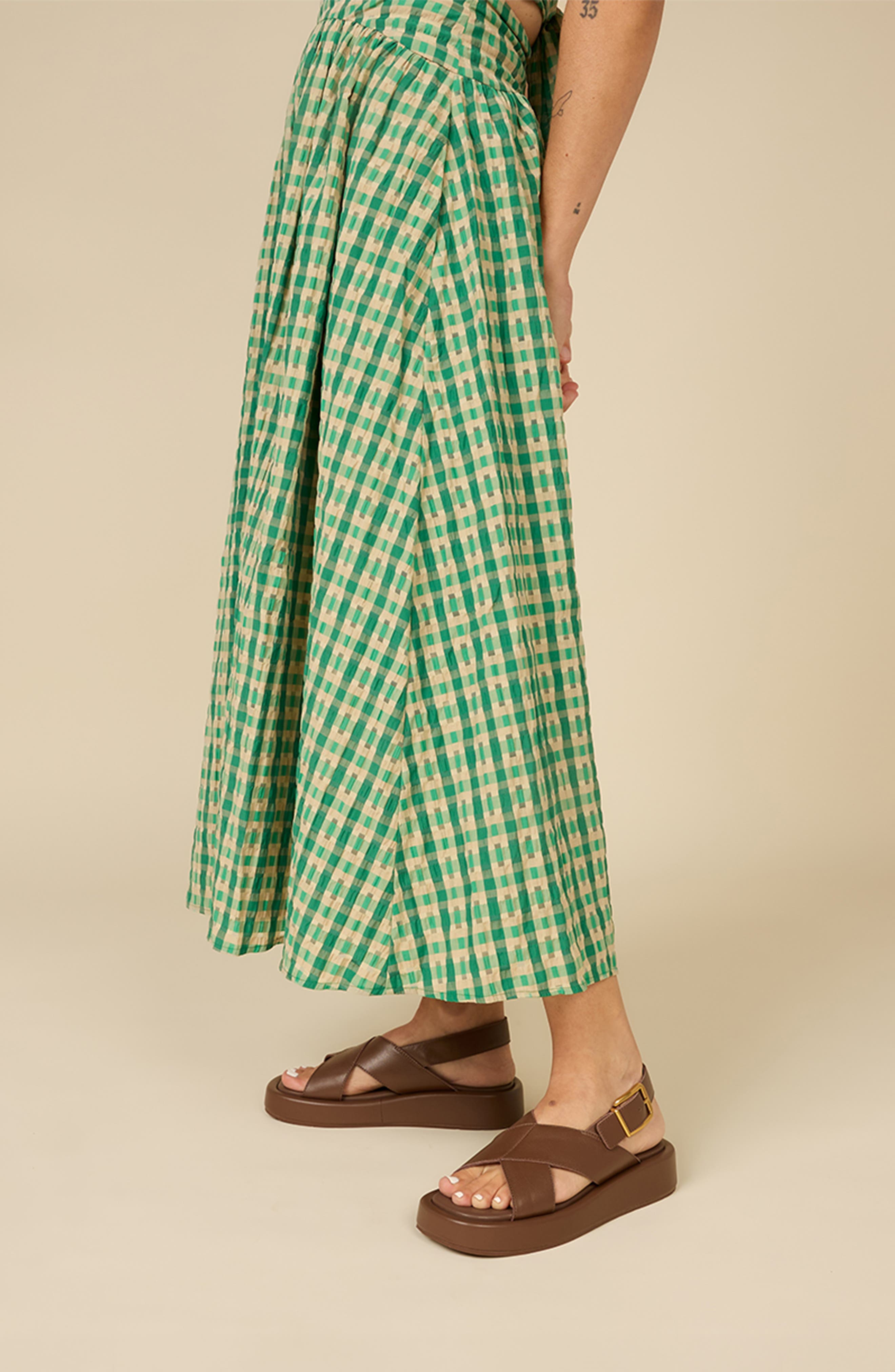 Charlotte Stone Anto Slingback Flatform Sandal, Alternate, color, Umber