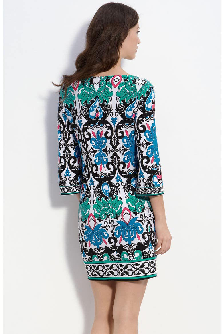 Print Jersey Shift Dress, Alternate, color, AZURE