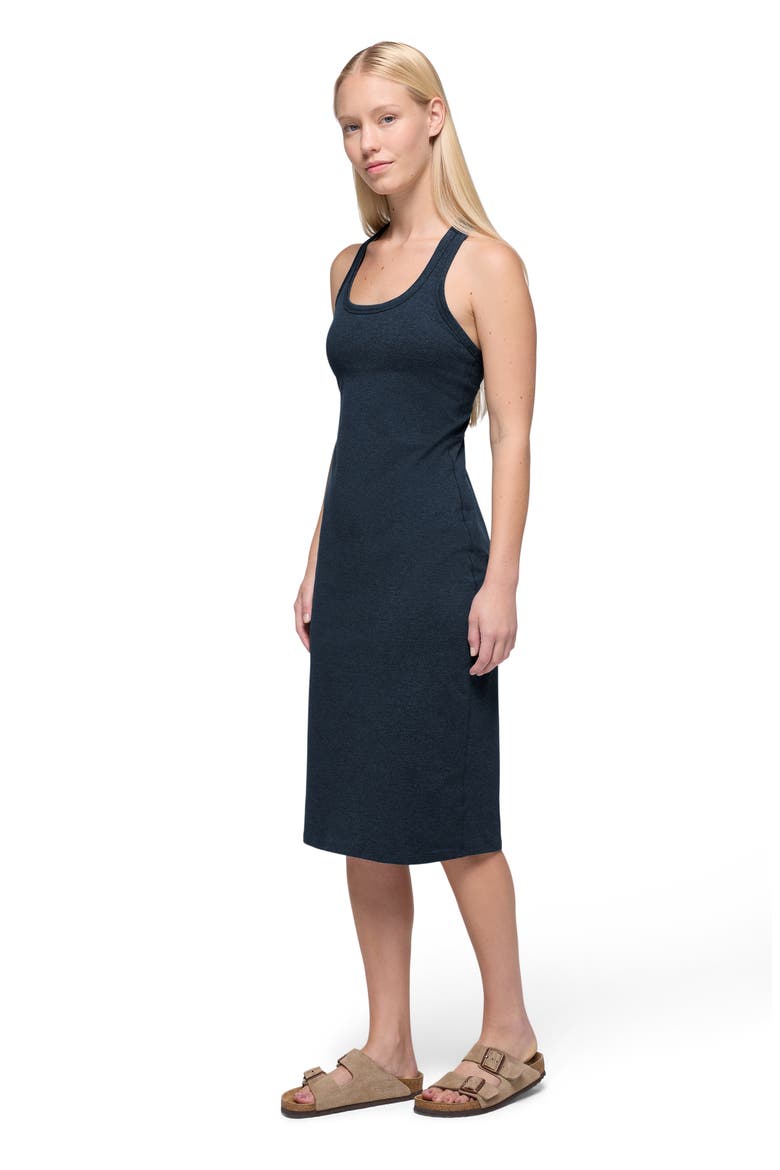 Hevana Racerback Performance Midi Dress, Alternate, color, STORMY NIGHT HEATHER
