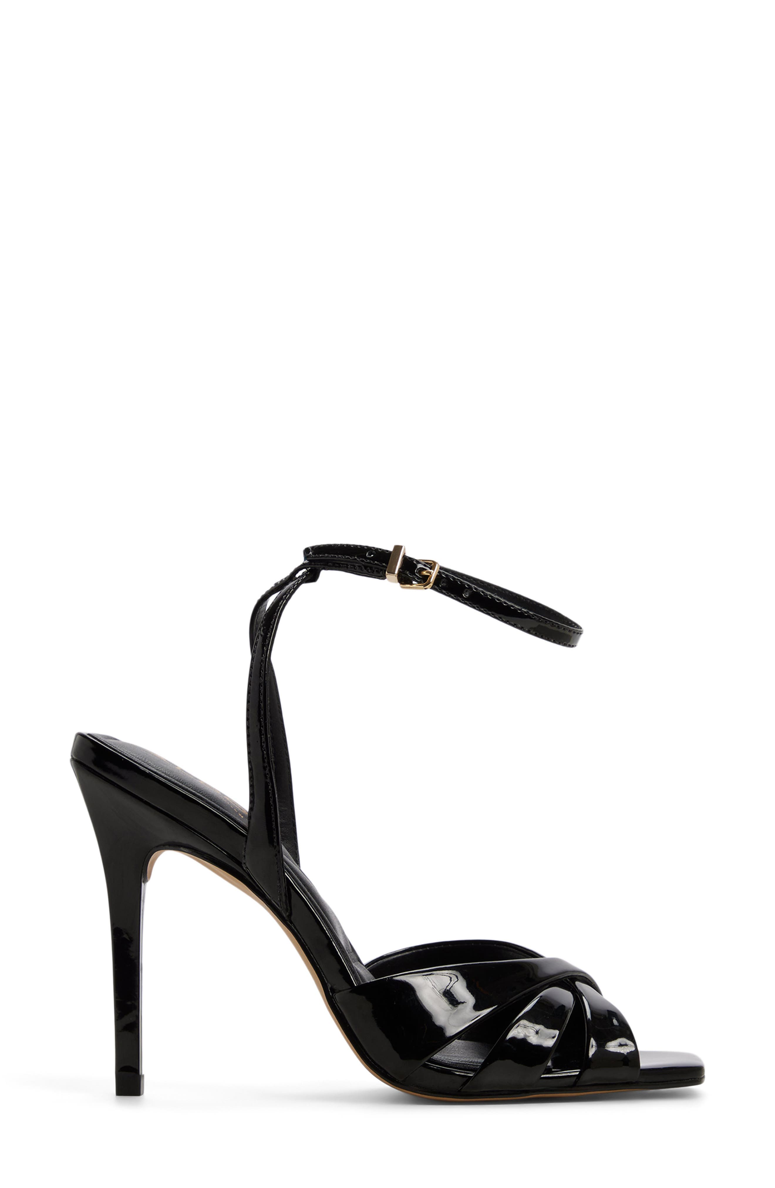 ALDO Meteora Ankle Strap Sandal, Alternate, color, Black
