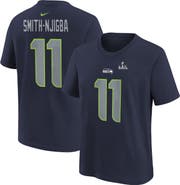 Nike Youth Nike Jaxon Smith-Njigba College Navy Seattle Seahawks Super Bowl LX Patch Name & Number T-Shirt