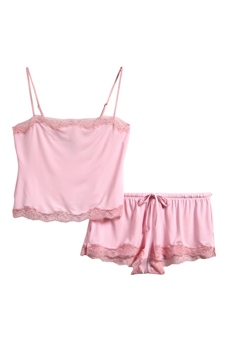 Lace Trim Pajamas, Alternate, color, BLOOM