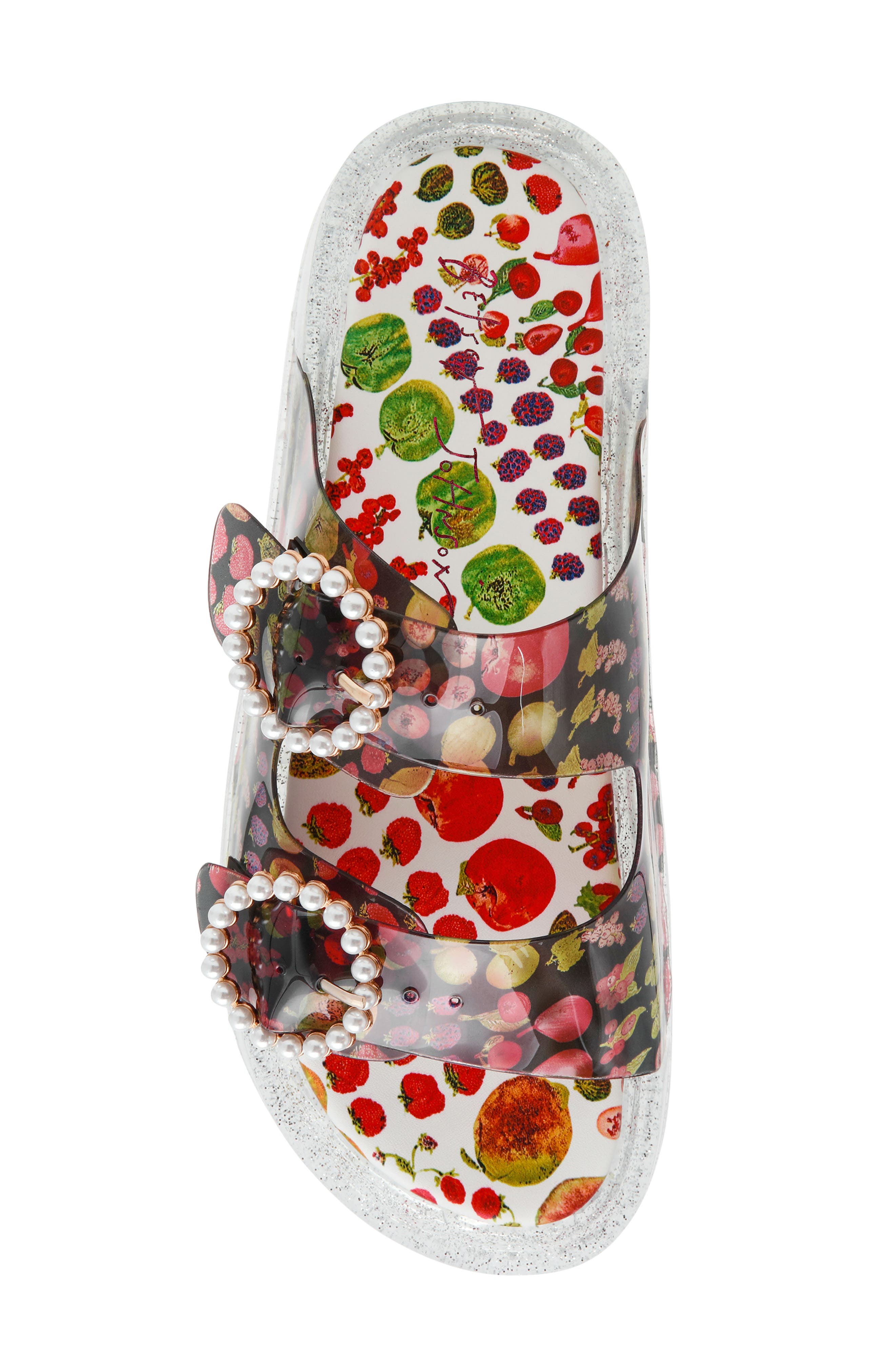 Betsey Johnson Landin Two-Strap Jelly Sandal, Alternate, color, 