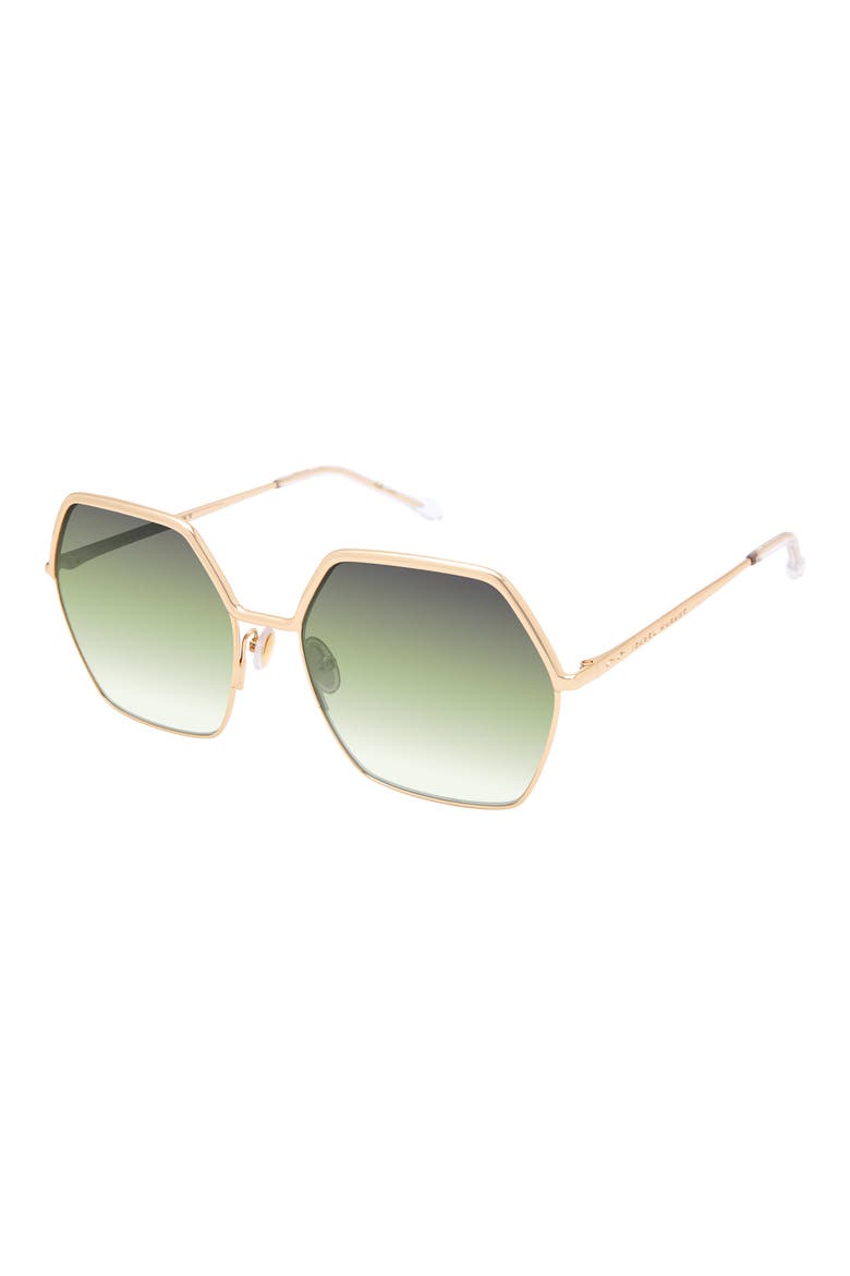 59mm Geometric Sunglasses, Alternate, color, ROSE GOLD