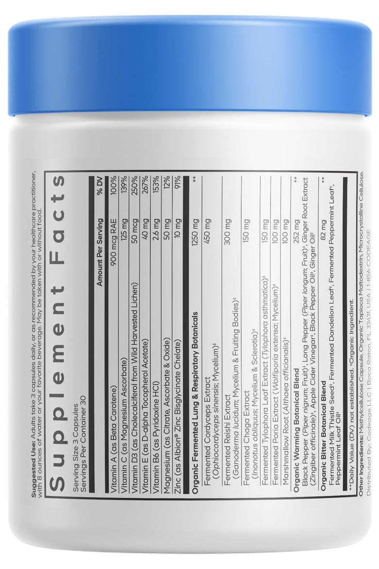 Lungs Vitamins - Multivitamins & Minerals Supplement, Alternate, color, White
