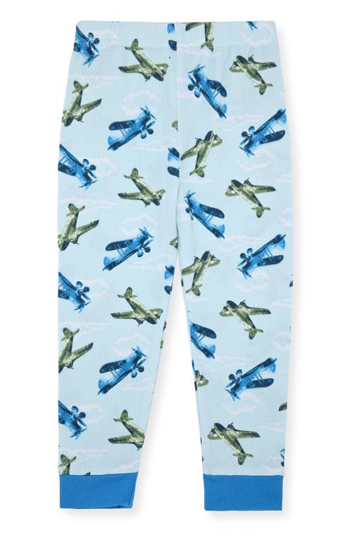 Cloud Nine Kids' Airplane Two-piece Pajamas & Socks Set In Blue