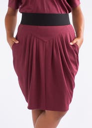 SEE ROSE GO CoolROSE Luxe Knit Pleated Skirt Plus Size