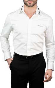 KARL LAGERFELD Trim Fit Cotton Dress Shirt