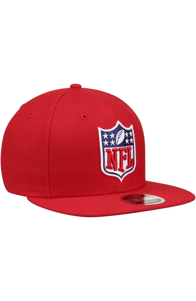 New Era Men's New Era Red NFL Shield Logo Original Fit 9FIFTY Adjustable Snapback Hat, Alternate, color,