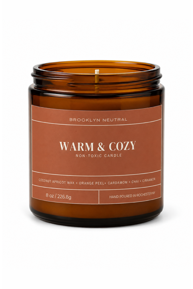 Warm and Cozy Candle, Main, color, Amber