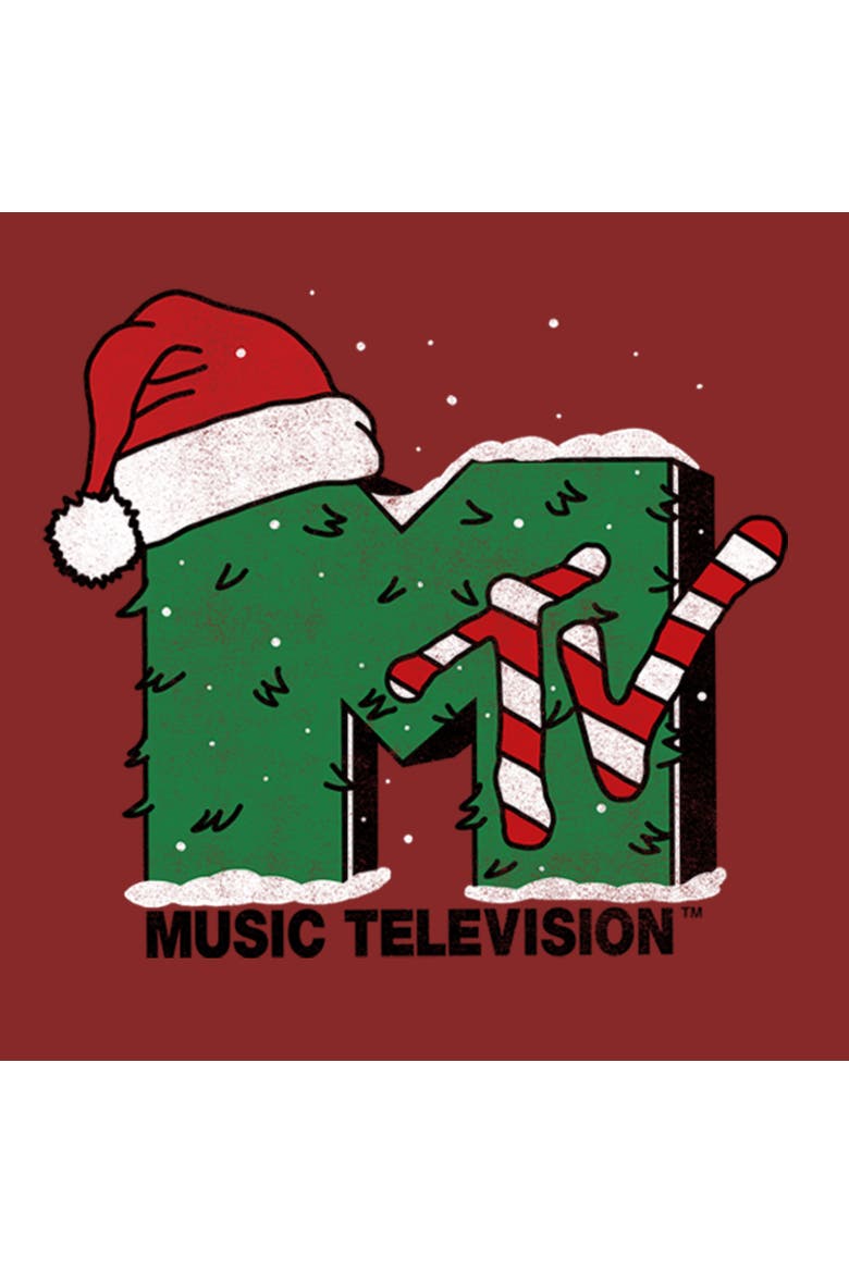 Women's MTV Christmas Monster Logo  Graphic T-Shirt, Alternate, color, Red