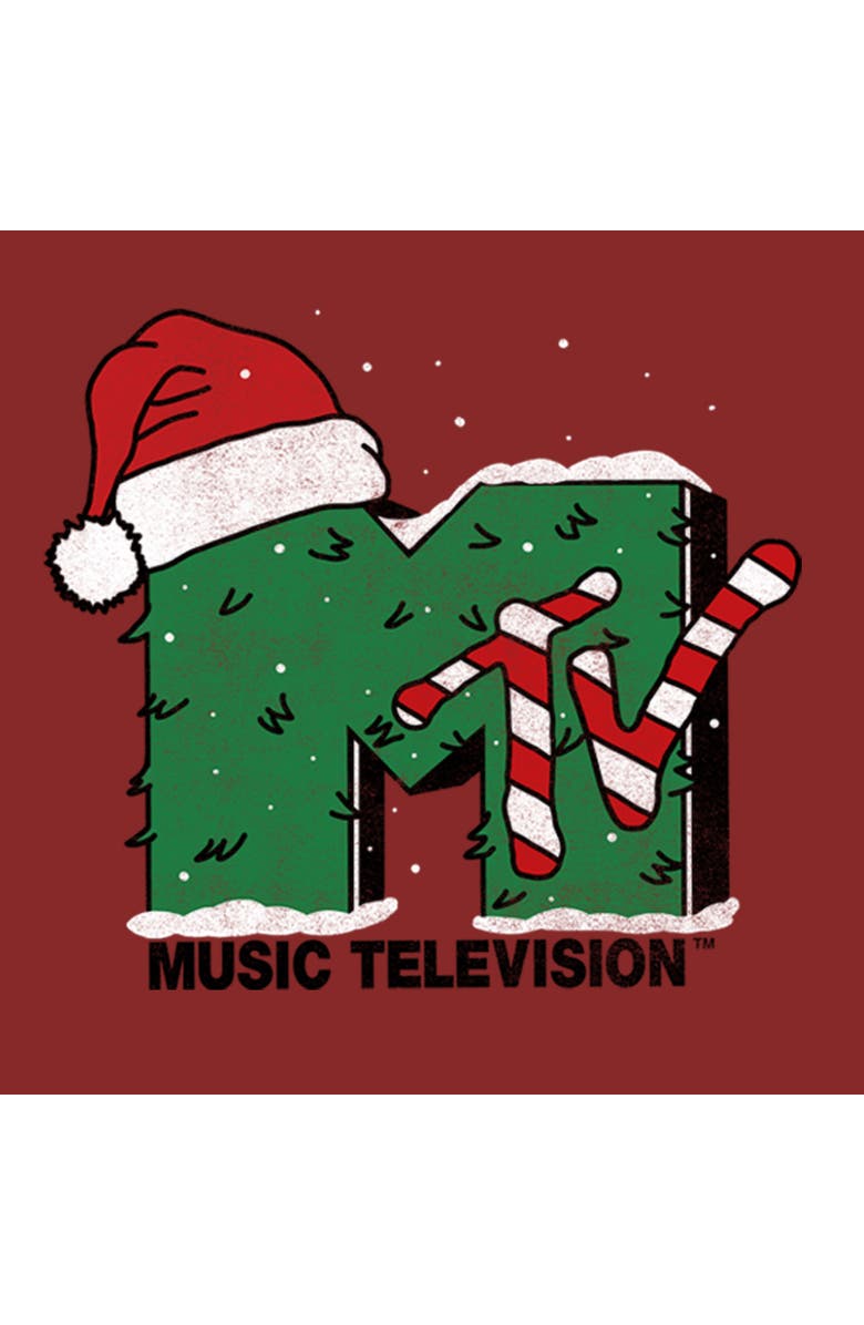 MTV Women's MTV Christmas Monster Logo Graphic T-Shirt, Alternate, color, Red