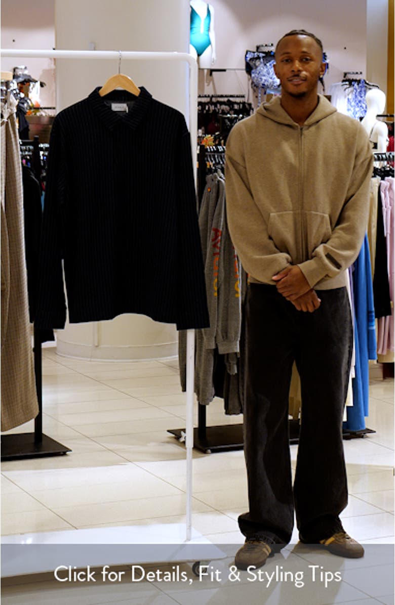 Pinstripe Long Sleeve Polo, sales video thumbnail