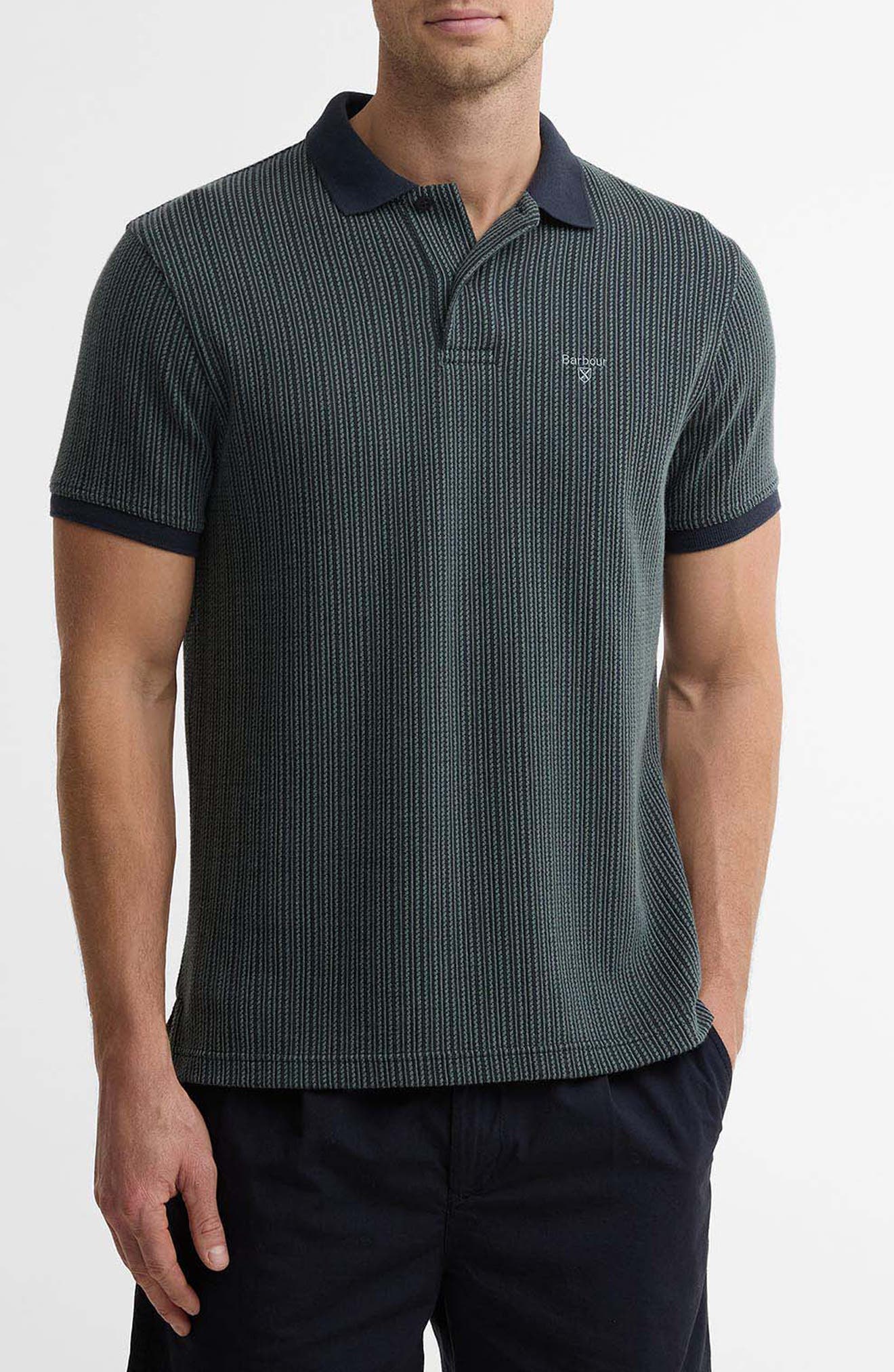 Harworth Textured Stripe Cotton Polo - image 3