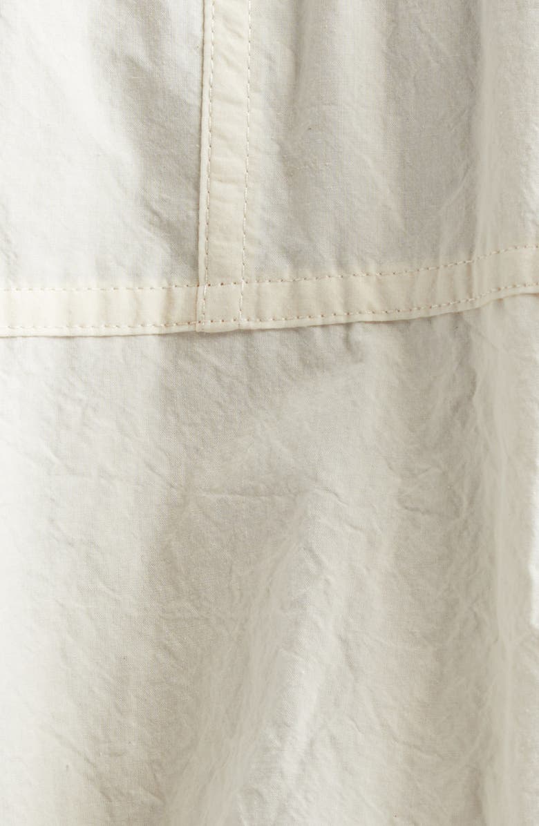 OSSOU Ridge Crinkled Cotton Poplin Button-Up Shirt, Alternate, color, Bone