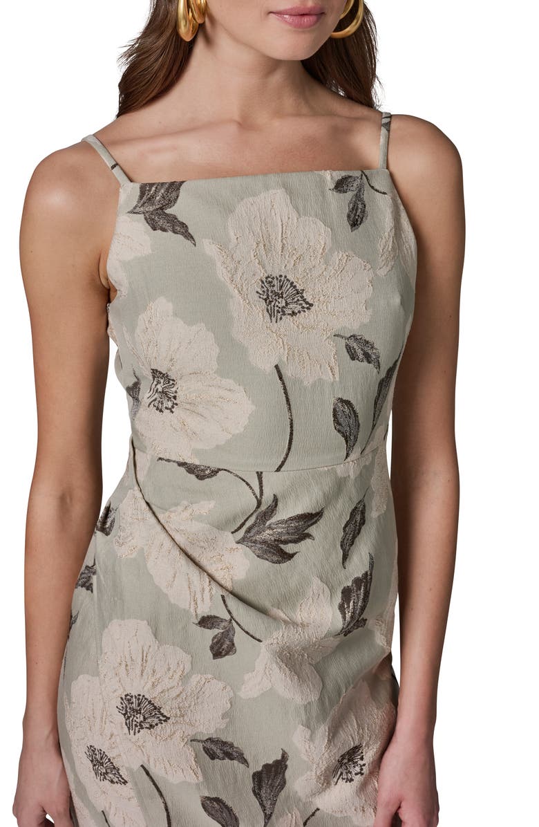 Donna Karan New York Metallic Floral Jacquard Sheath Dress, Alternate, color, 