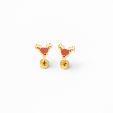 Reindeer Stud Earrings
