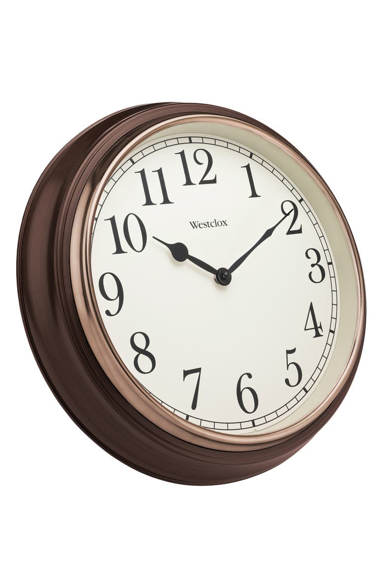 Westclox 15.5-Inch Woodgrain Wall Clock, Alternate, color, Brown