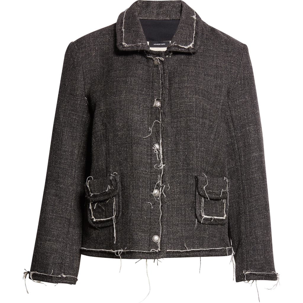 R13 Ragged Blazer In Black