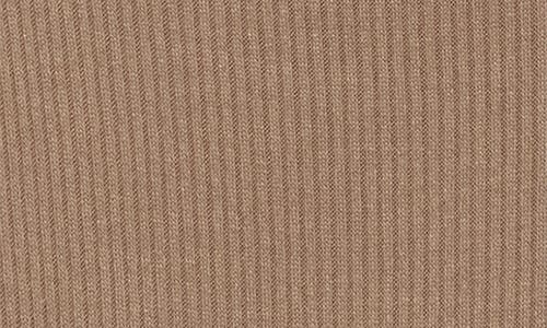 Renee C Off The Shoulder Long Sleeve Rib Knit Top In Neutral
