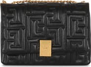 Balmain Small 1945 Soft Monogram Quilted Lambskin Crossbody Bag