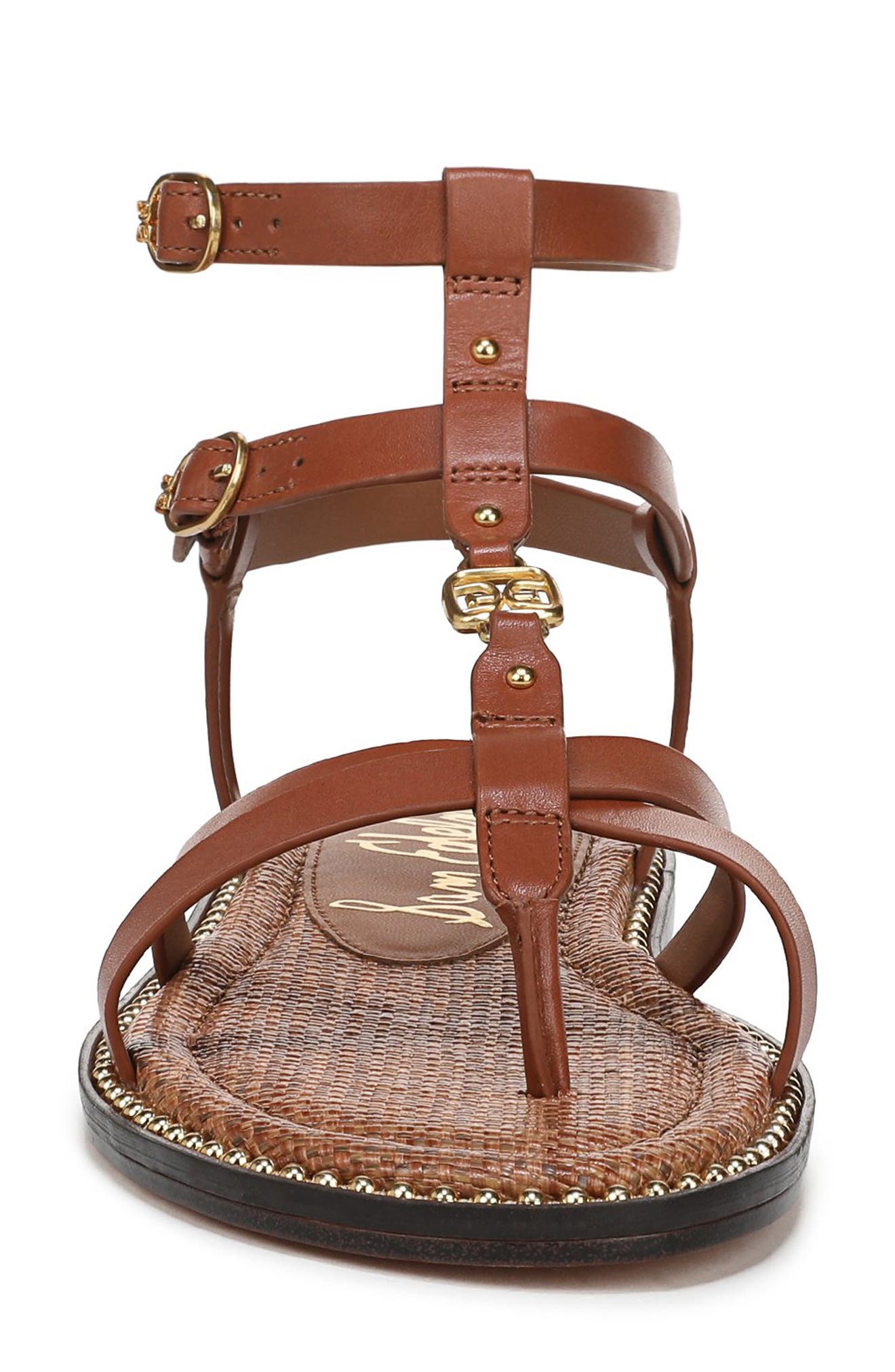 Teeni Gladiator Sandal, Alternate, color, RICH COGNAC