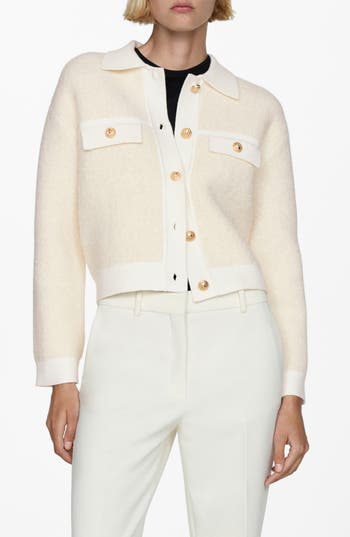Mango Collared Tweed Jacket