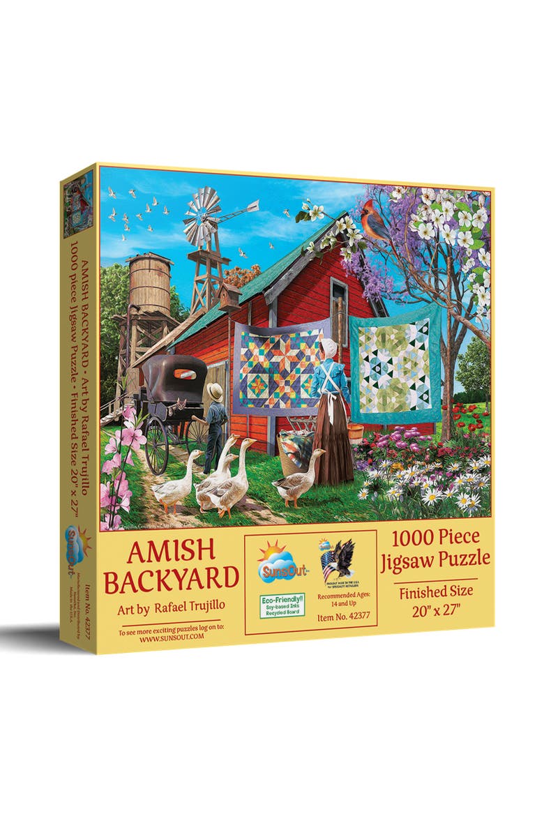 Amish Backyard 1000 piece Jigsaw Puzzle for Adults, Main, color, Multicolor