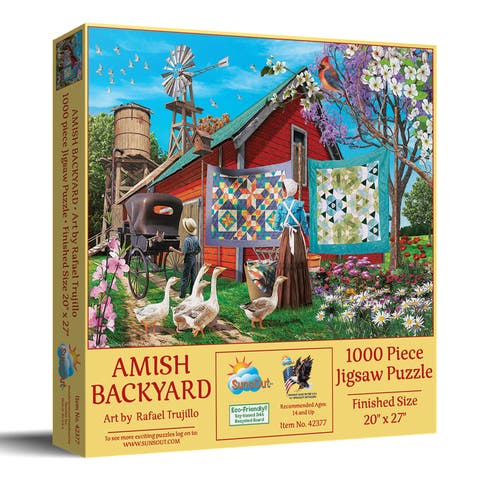 Amish Backyard 1000 piece Jigsaw Puzzle for Adults