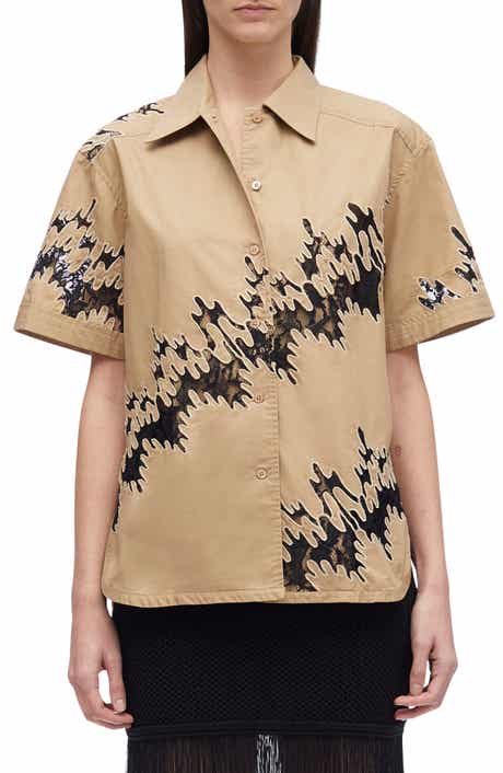 Squiggle Lace Camp Shirt