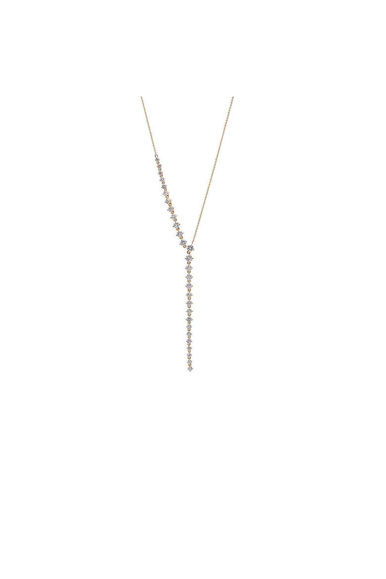 Lab Grown Diamond Sideway Tennis Lariat 14K, Main, color, 14K Gold