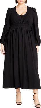 City Chic Keyla Long Sleeve Maxi Dress