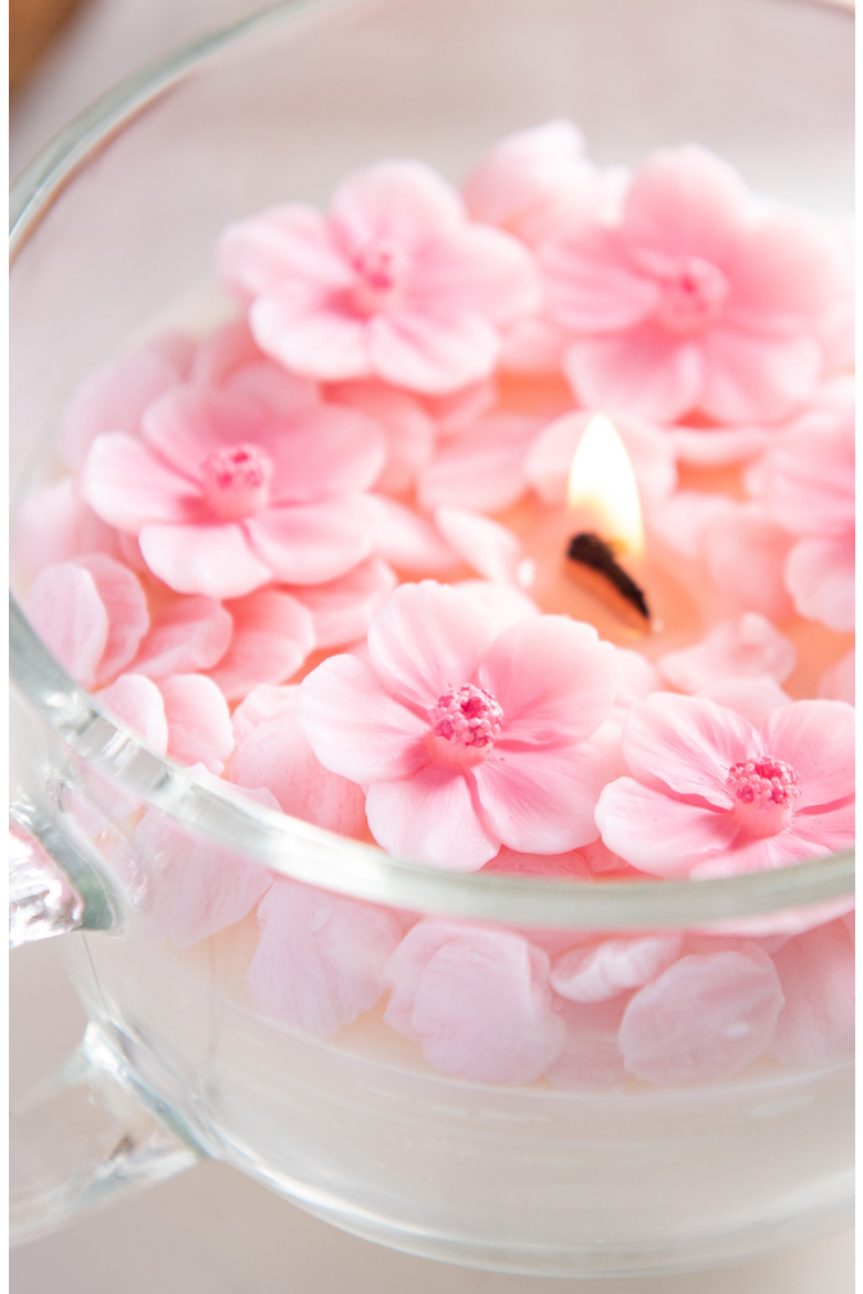 Cherry Blossom Candle Cup, Alternate, color, Sakura Light Pink