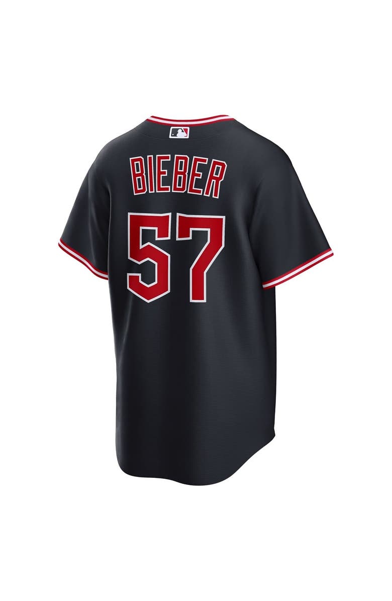 Nike Men's Nike Shane Bieber Navy Cleveland Guardians Alternate Replica Jersey, Alternate, color, 