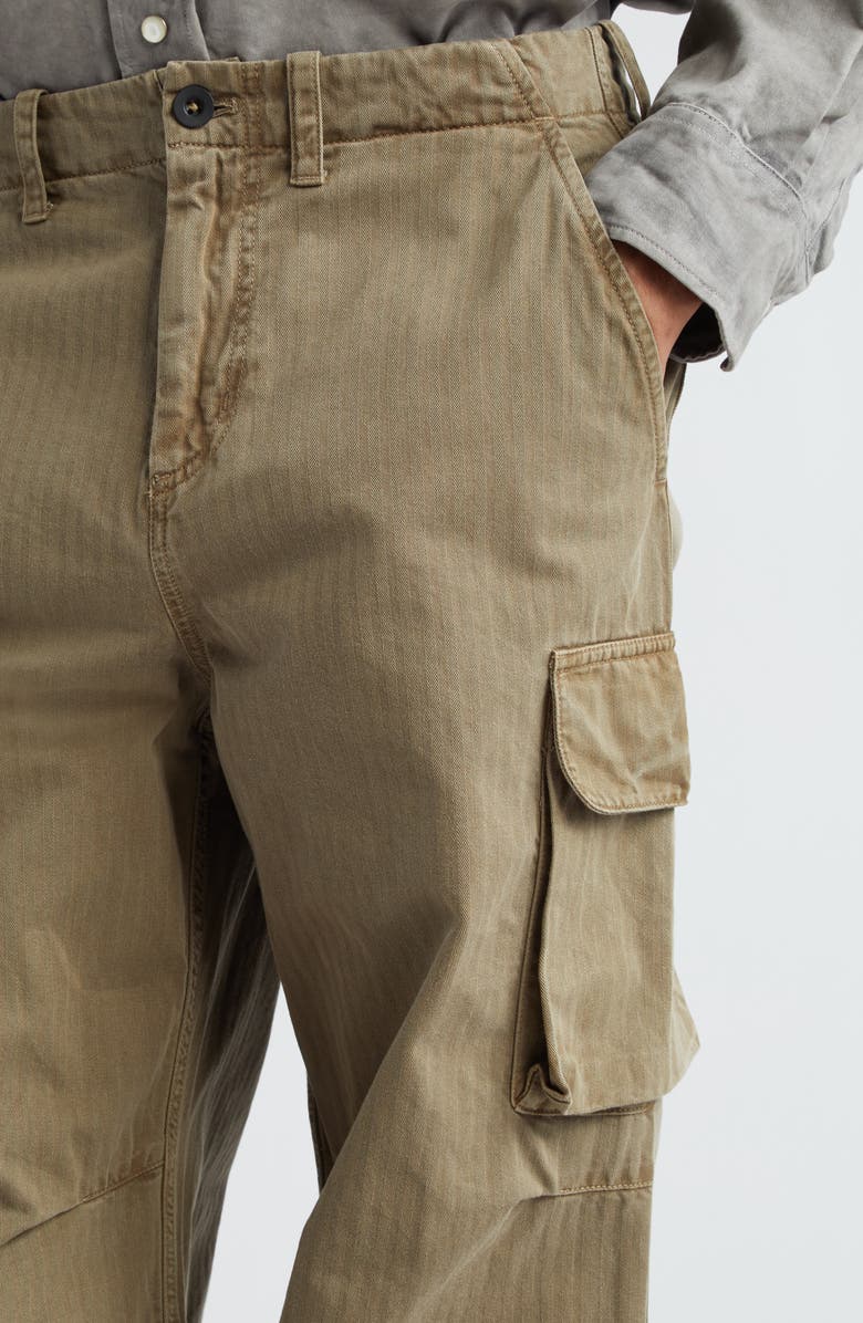 OUR LEGACY Mount Cotton Cargo Pants, Alternate, color, Uniform Olive Herringbone