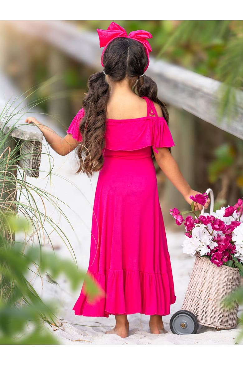 Girls Berry Bliss Hi-Lo Ruffle Dress, Alternate, color, Pink