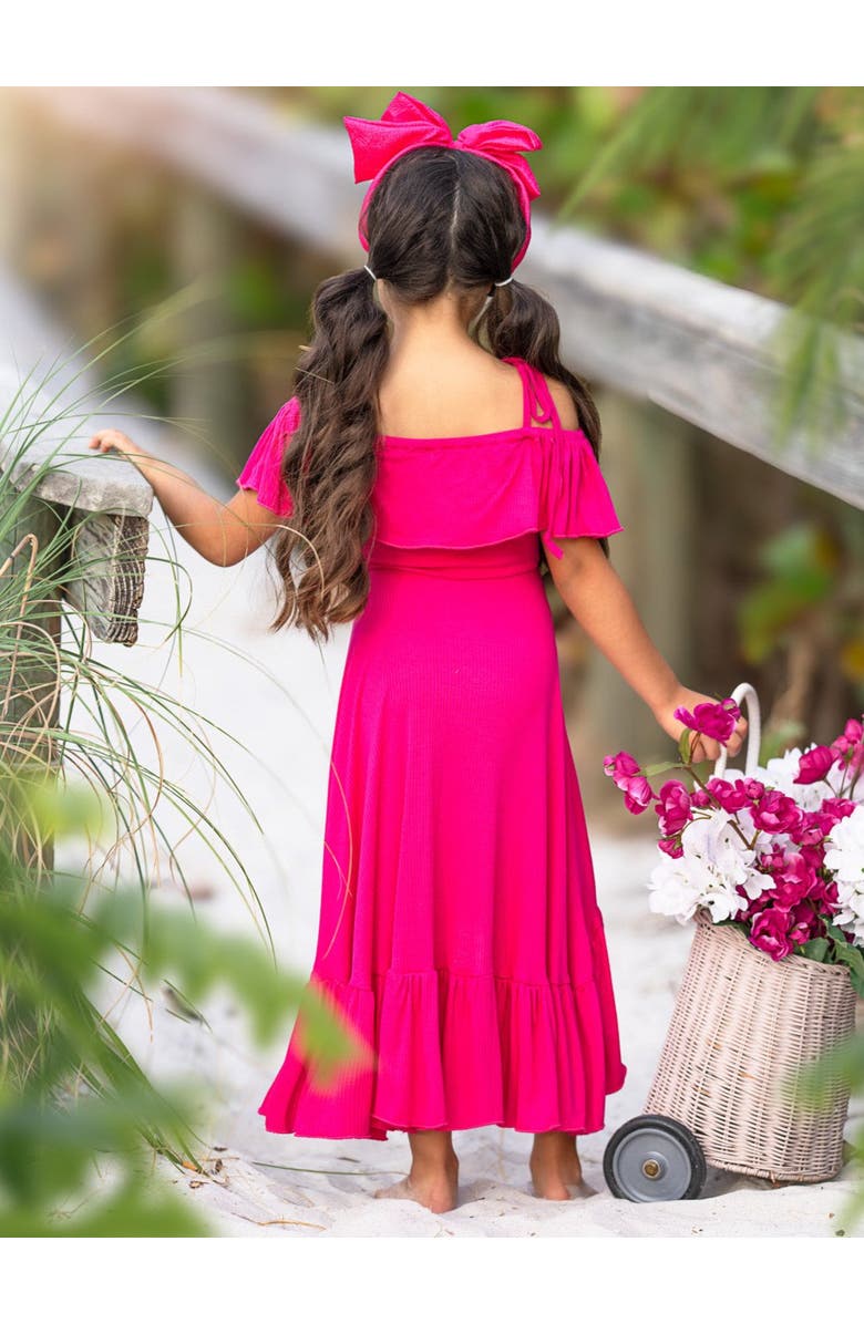 Mia Belle Girls Girls Berry Bliss Hi-Lo Ruffle Dress, Alternate, color, Pink