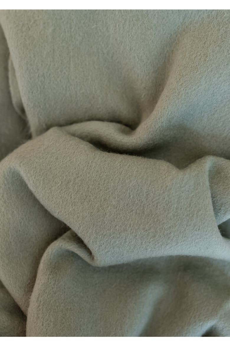 Lambswool Block Color Oversized Scarf, Alternate, color, Olive