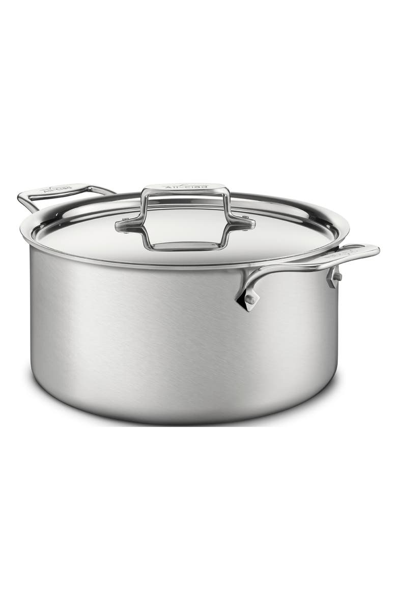All-Clad d5<sup>®</sup> 8-Quart Stainless Steel Stockpot with Lid, Main, color,