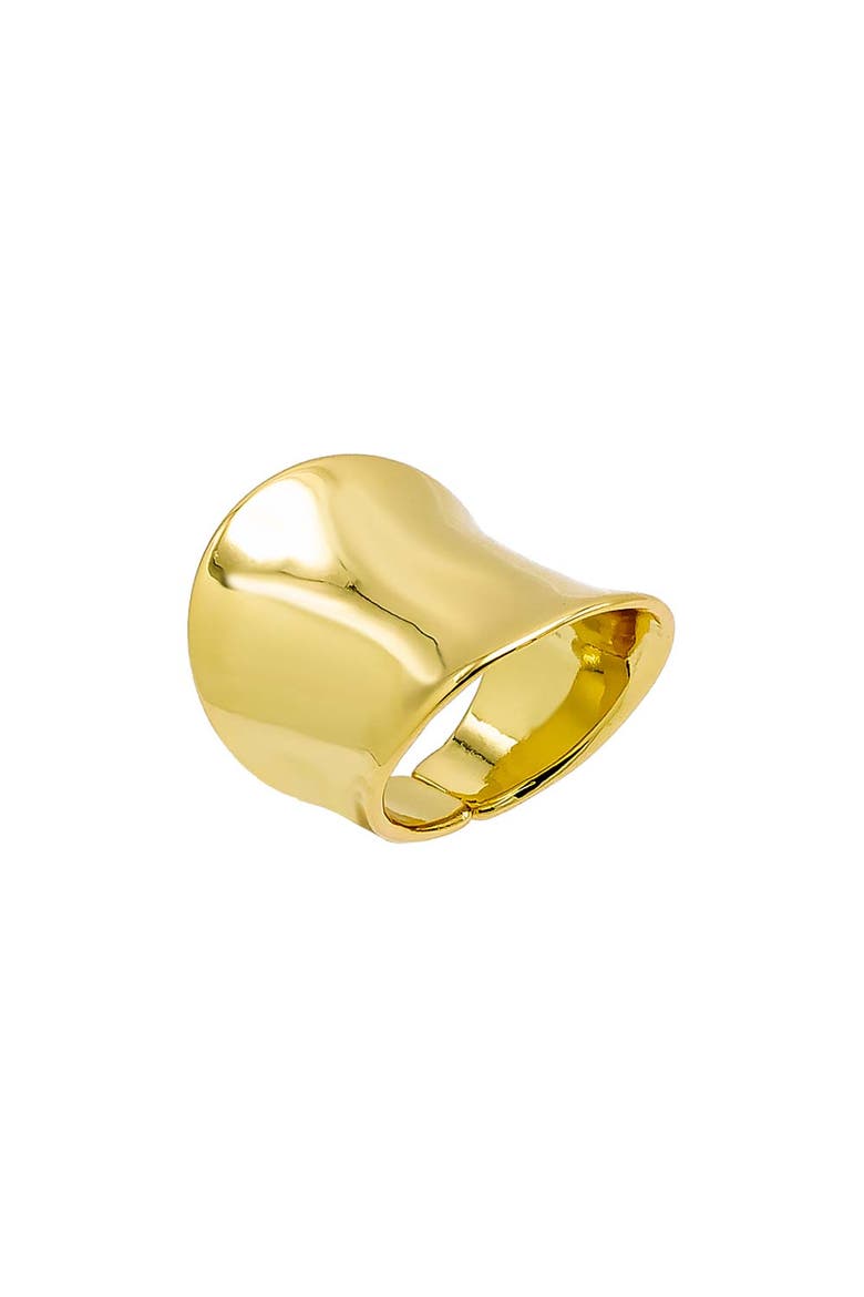 Curved Wide Graduated Statement Ring, Main, color, Gold