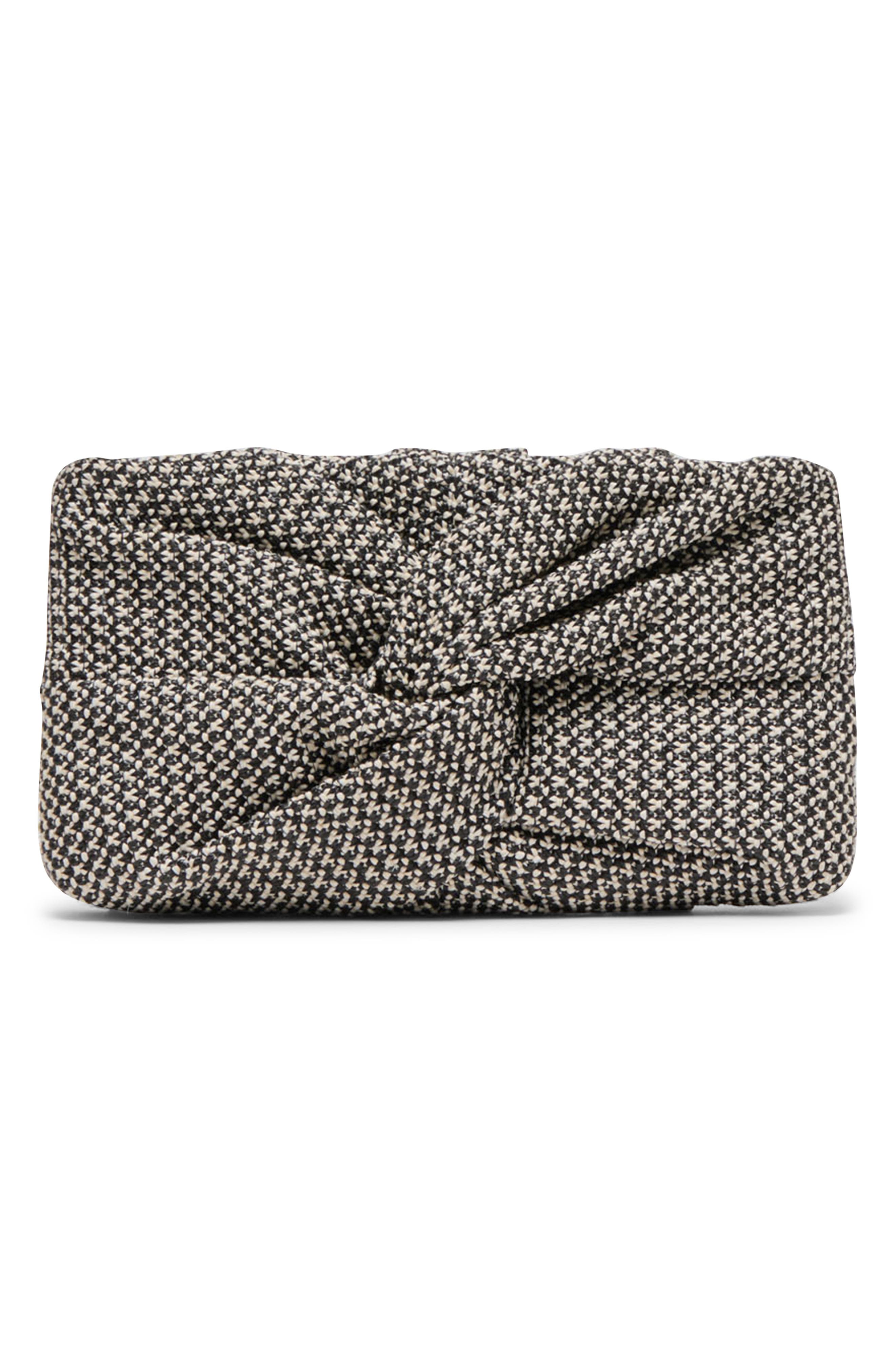 Dolce Vita Elowen Raffia Clutch, Alternate, color, Black
