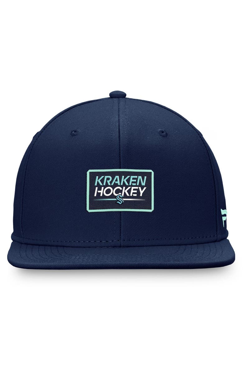 Men's Fanatics Branded  Deep Sea Blue Seattle Kraken Authentic Pro Prime Snapback Hat, Alternate, color, Navy