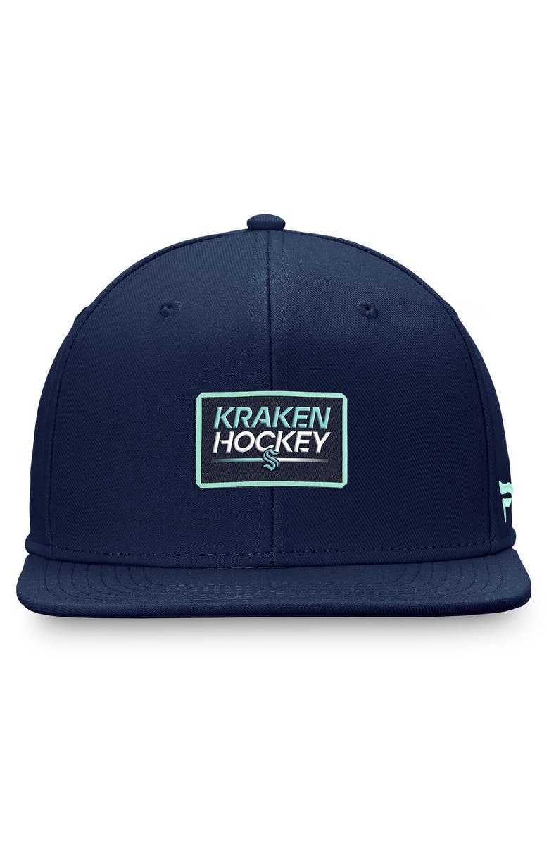 FANATICS Men's Fanatics Branded  Deep Sea Blue Seattle Kraken Authentic Pro Prime Snapback Hat, Alternate, color, Navy