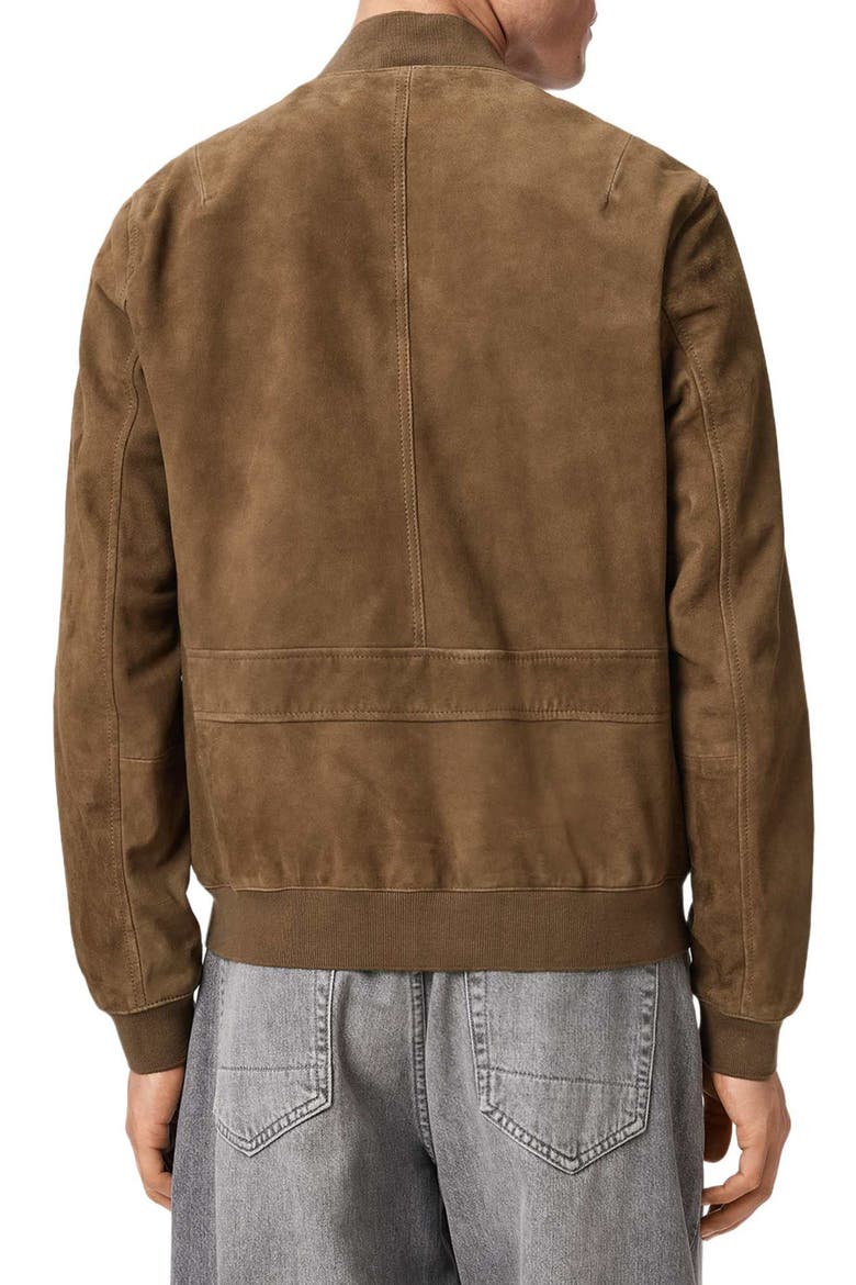 Morten Suede Bomber Jacket, Alternate, color, KAROO BROWN